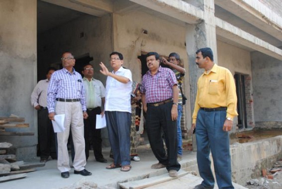 PWD Minister Badal Chowdhury visits construction site of new Raj Bhavan building PWD Minister Badal Chowdhury visits construction site of new Raj Bhavan building